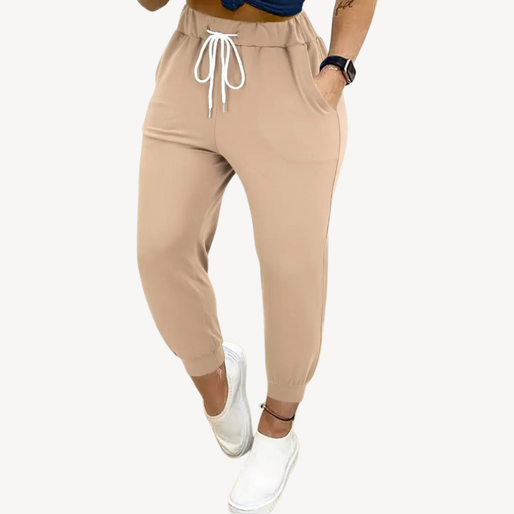 Womens Jogger Pants Elastic Waist Relaxed Fit - BritishMode