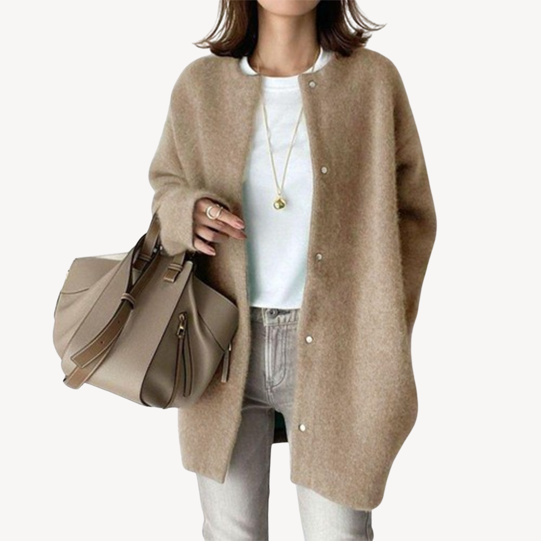 Womens Cardigan with Buttons Classic Fit - BritishMode