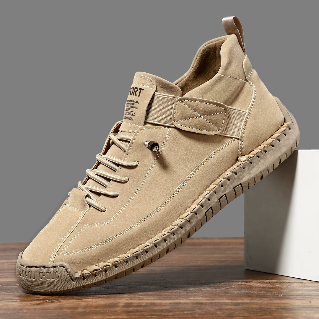 Womens Orthopedic Leather Trainers Lace-Up Wide Fit
