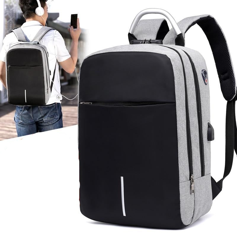 Unisex Laptop Backpack Water-Resistant Anti-Theft USB Charging - BritishMode