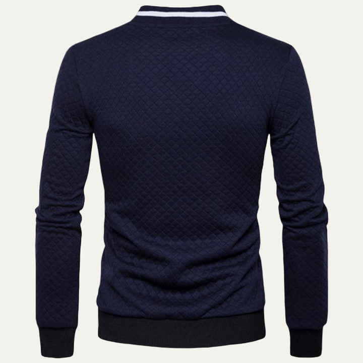 Mens Quilted Bomber Jacket Diamond Stitch Design
