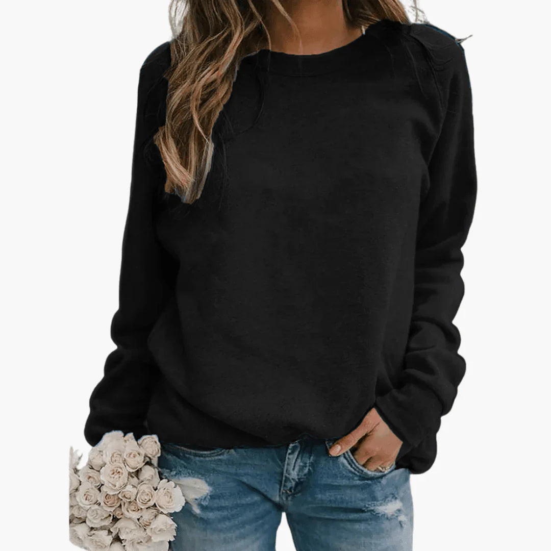 Womens Knit Pullover Long Sleeve Round Neck - BritishMode