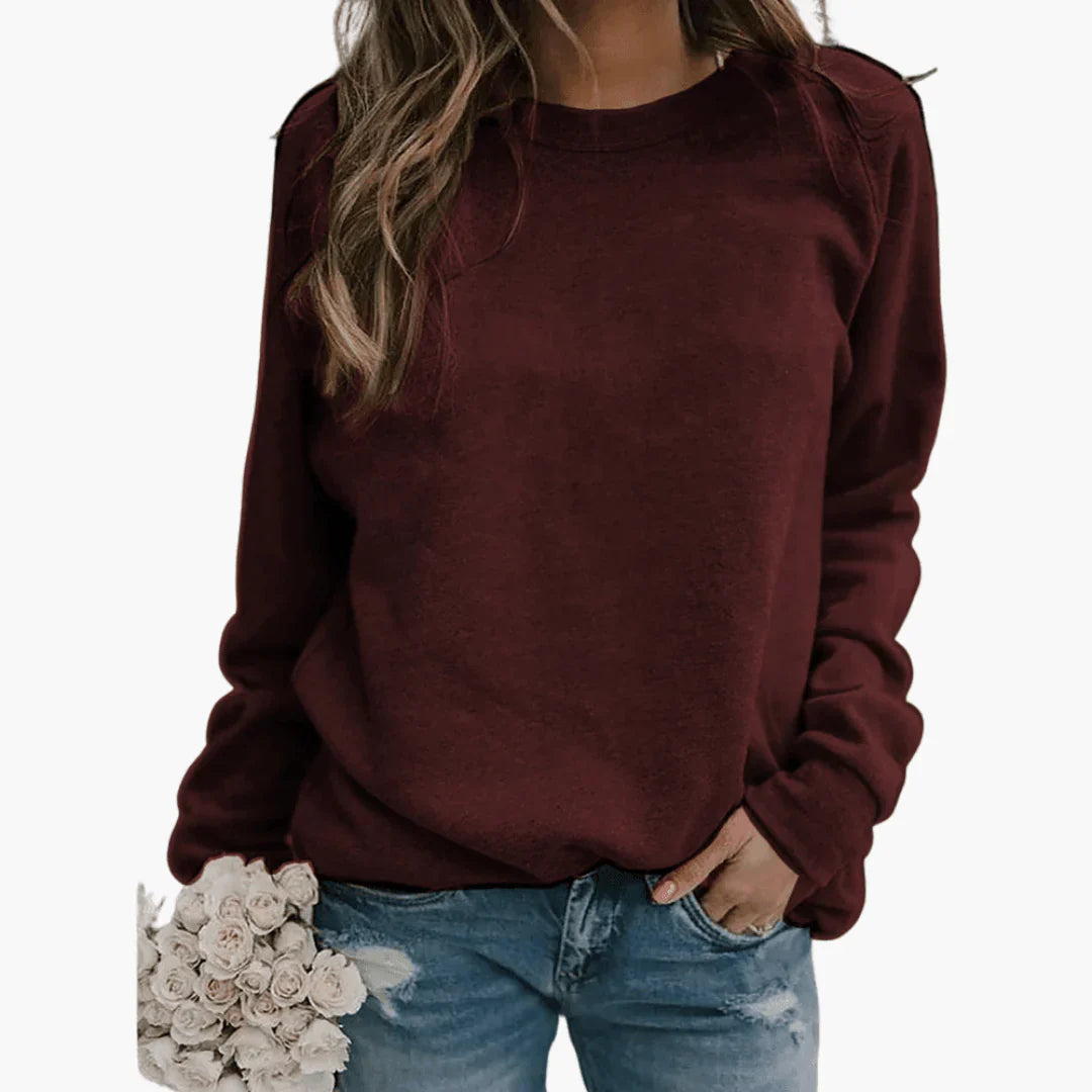 Womens Knit Pullover Long Sleeve Round Neck