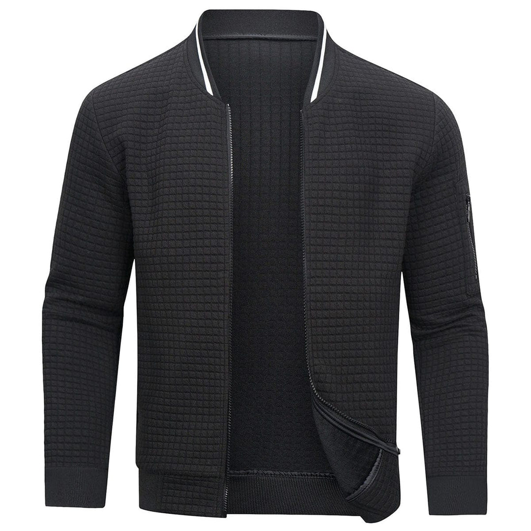 Mens Bomber Jacket Padded Zipper Closure - BritishMode