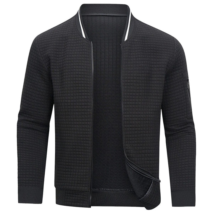 Mens Bomber Jacket Padded Zipper Closure - BritishMode