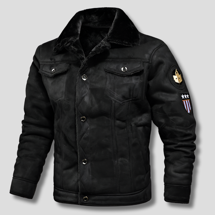 Mens Bomber Jacket with Insulated Warmth Classic Aviator Style - BritishMode
