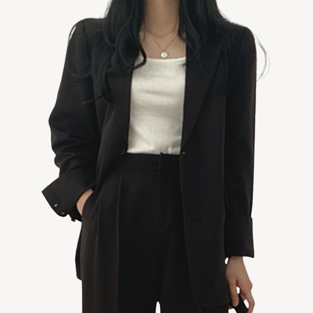 Womens Blazer and Pants Suit Set Tailored Fit