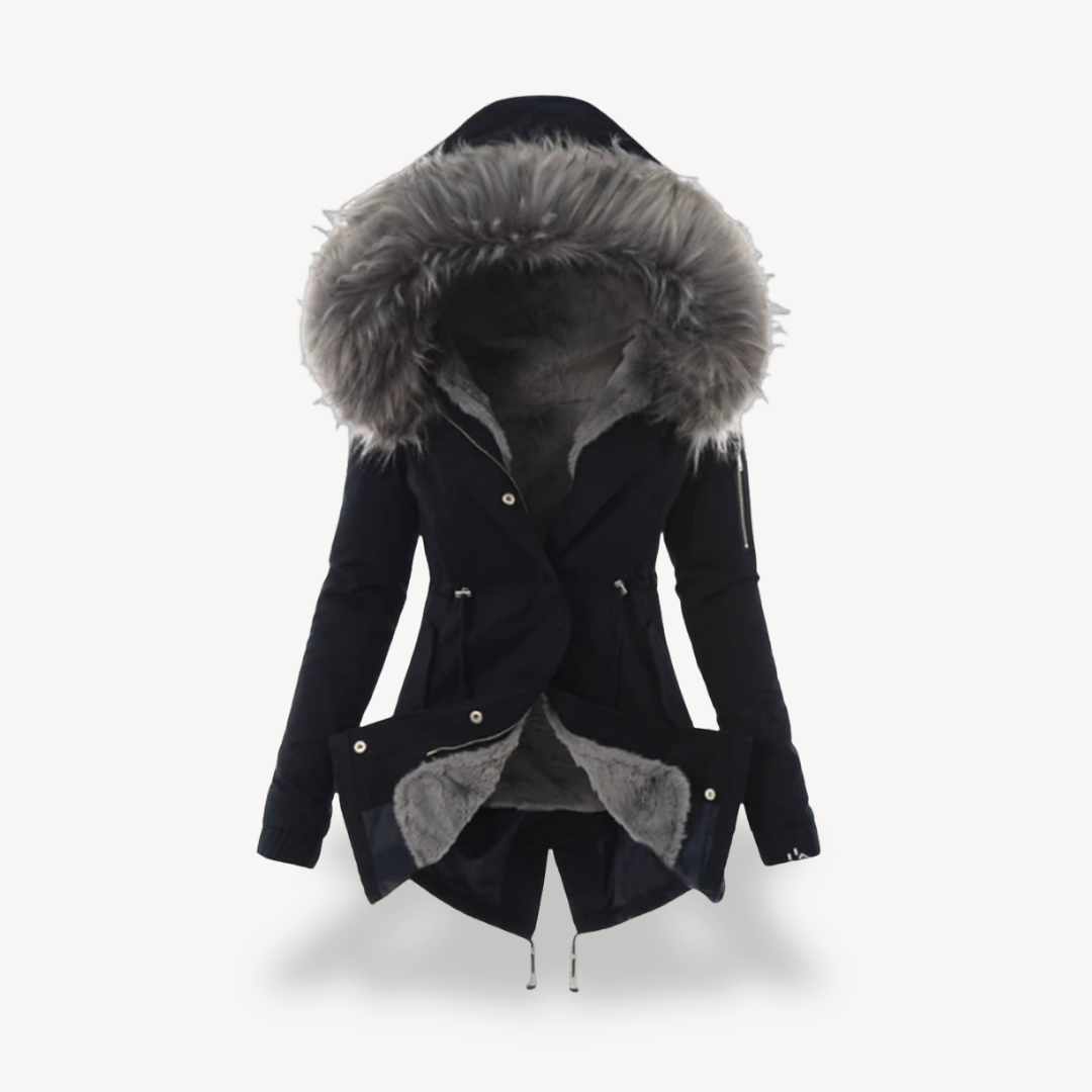 Womens Winter Parka with Fur Lining Insulated Fit