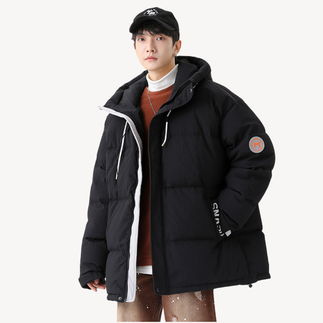 Mens Puffer Jacket Nylon Padded Fit
