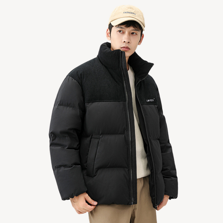 Mens Puffer Jacket Nylon Padded Fit