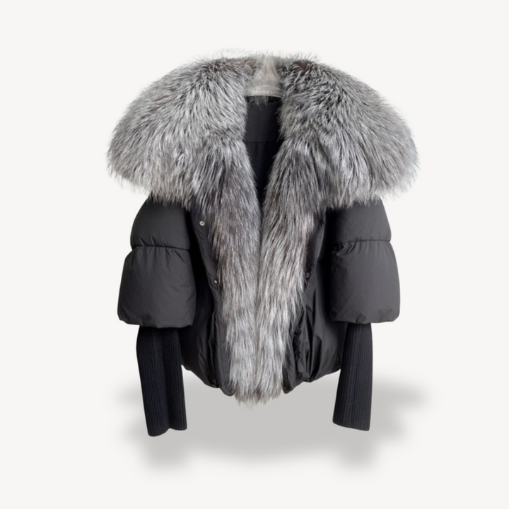 Womens Puffer Jacket Faux Fur Insulated