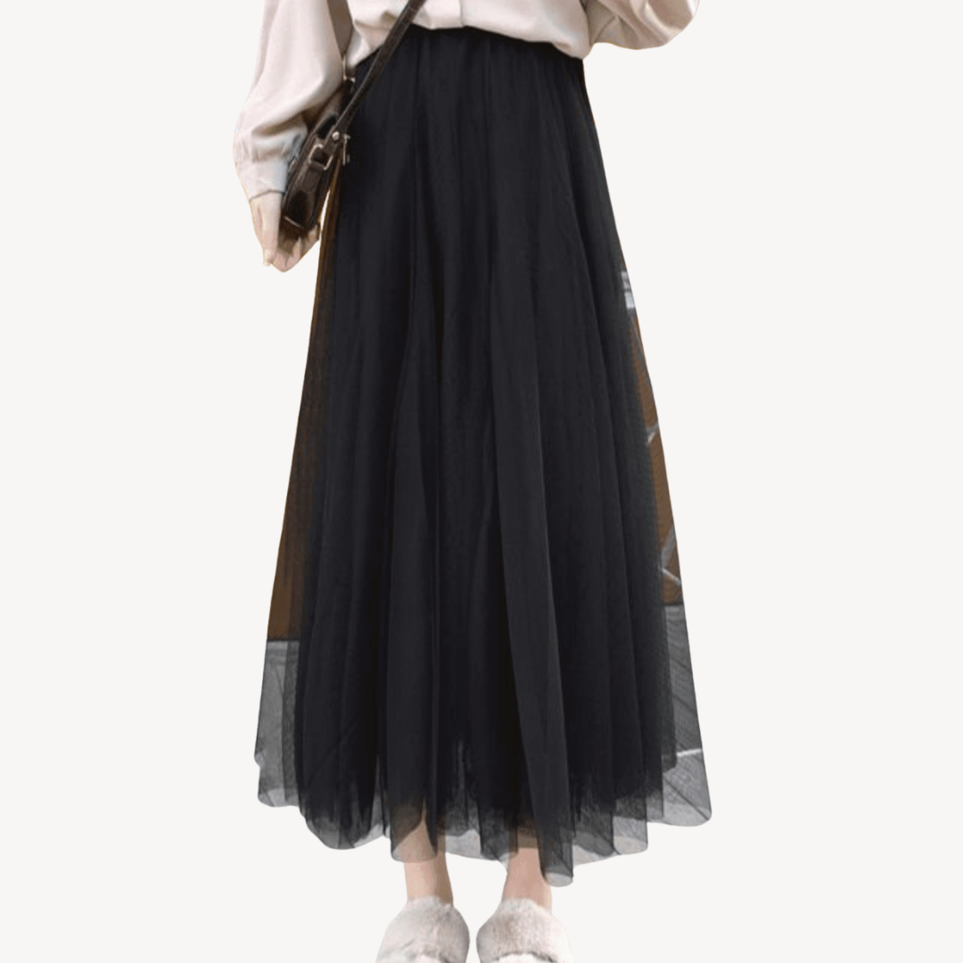 Womens Maxi Skirt Tulle Layered Flowy