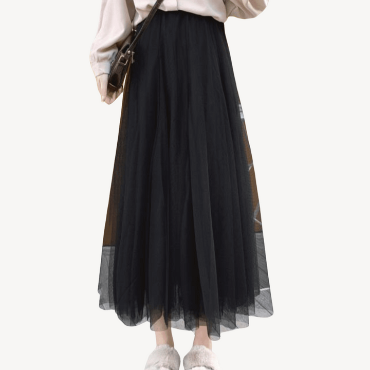 Womens Maxi Skirt Tulle Layered Flowy