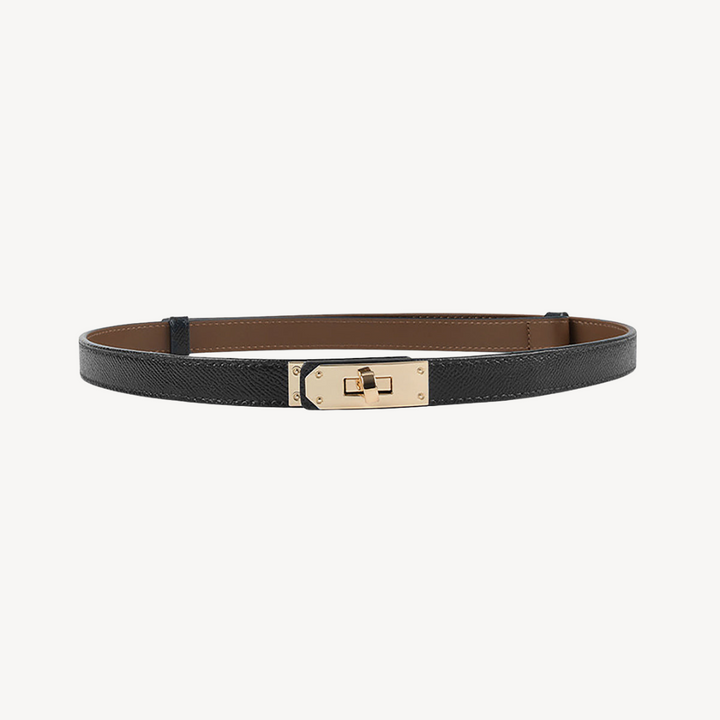 Womens Faux Leather Belt with Buckle Classic Fit - BritishMode