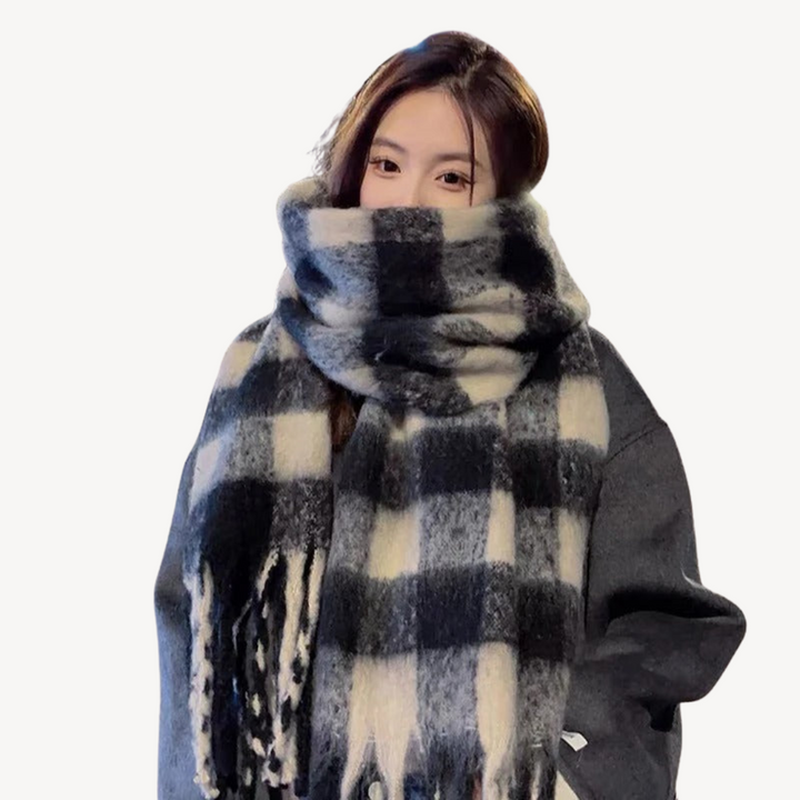 Unisex Wool Scarf Plaid Pattern - BritishMode