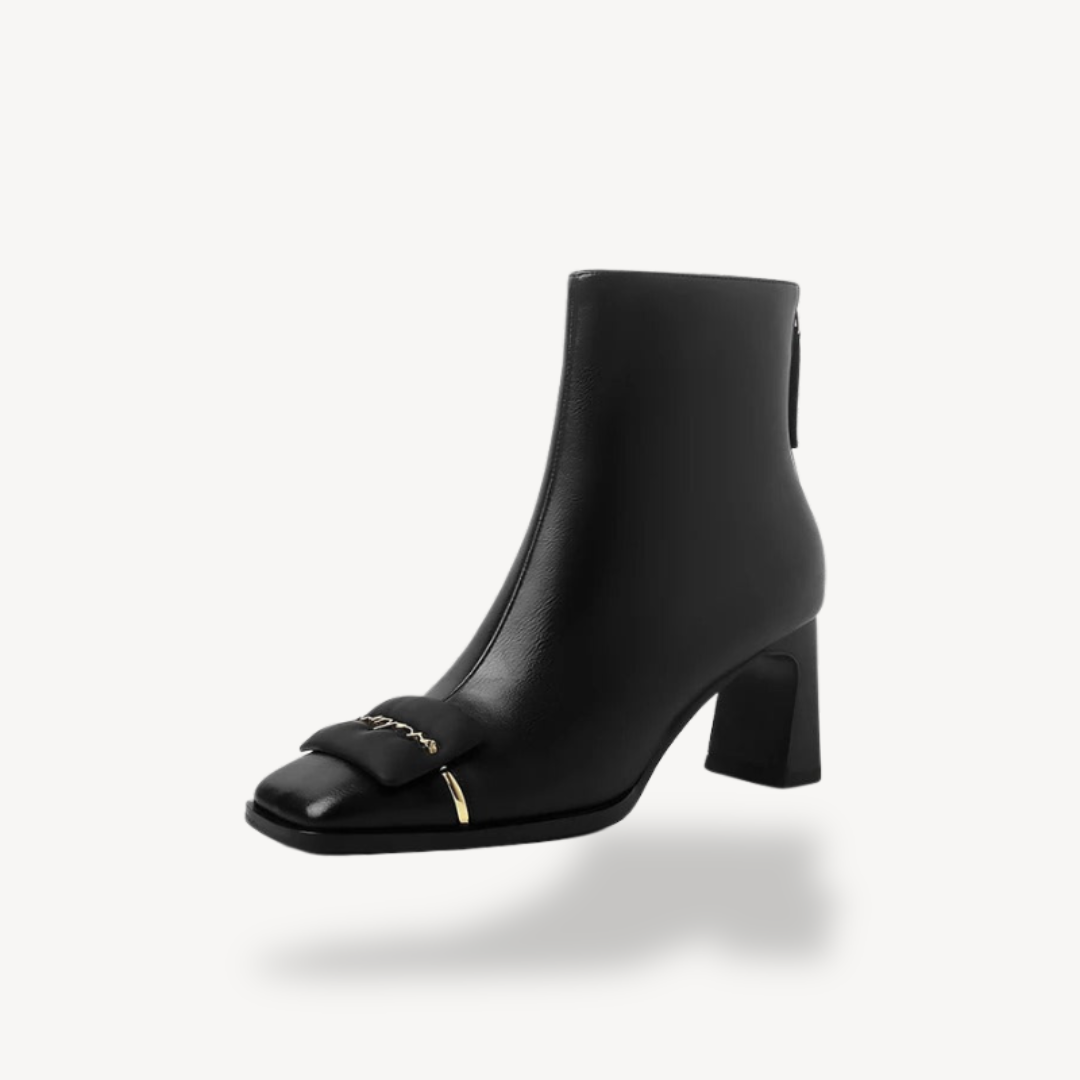 Womens Orthopedic Ankle Boots with Bow Accent - BritishMode