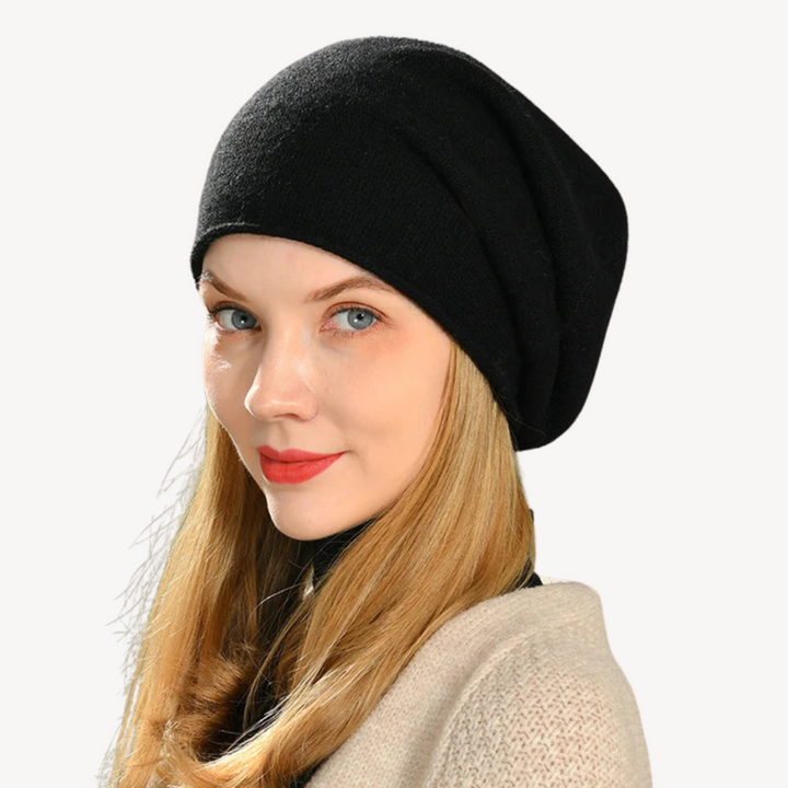 Womens Knitted Beanie Hat Stretch Fit