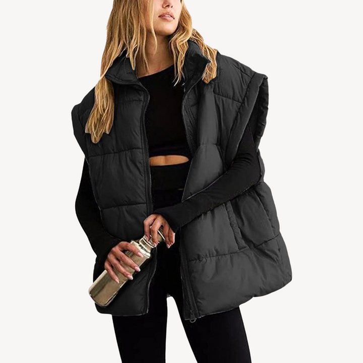 Womens Puffer Vest Jacket Lightweight Insulated Fit