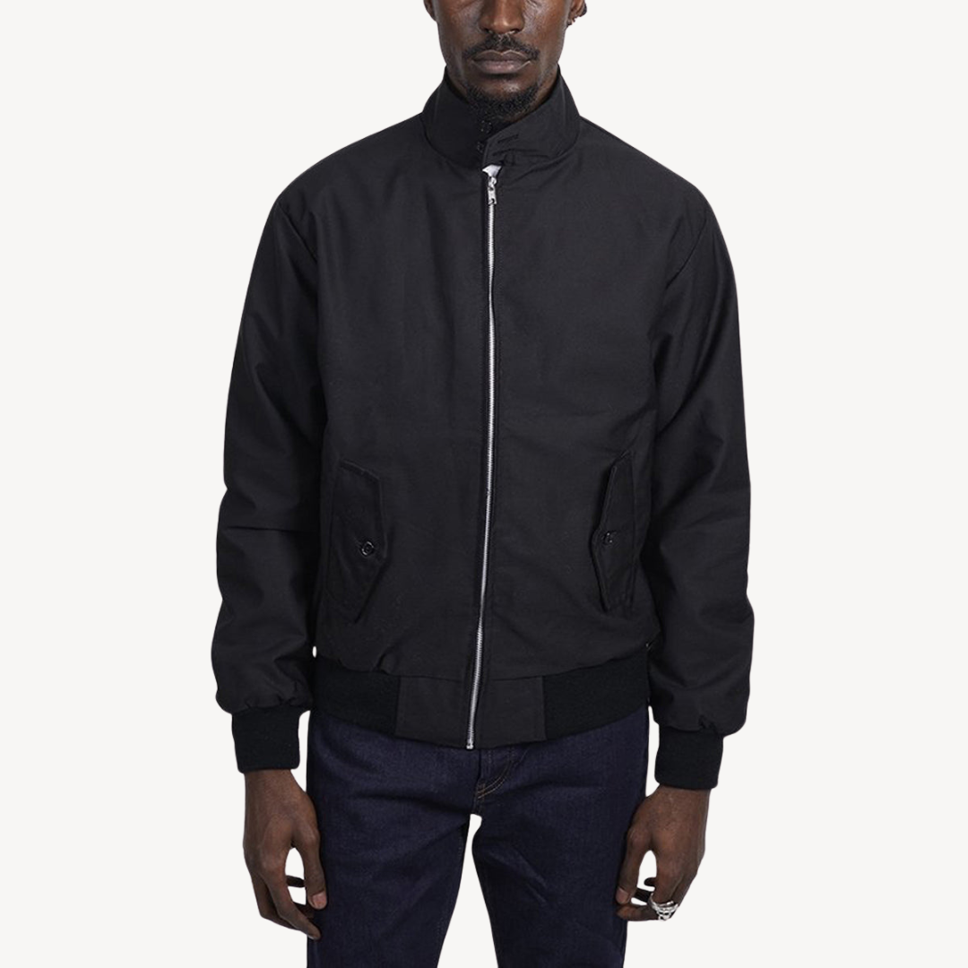 Mens Bomber Jacket with Zip-Up Closure