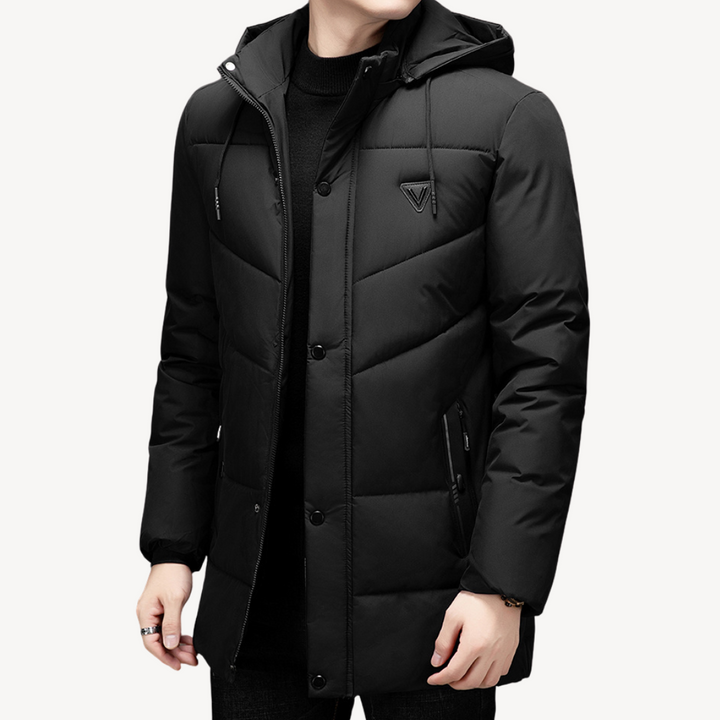 Mens Puffer Jacket Waterproof Hooded Winter Coat