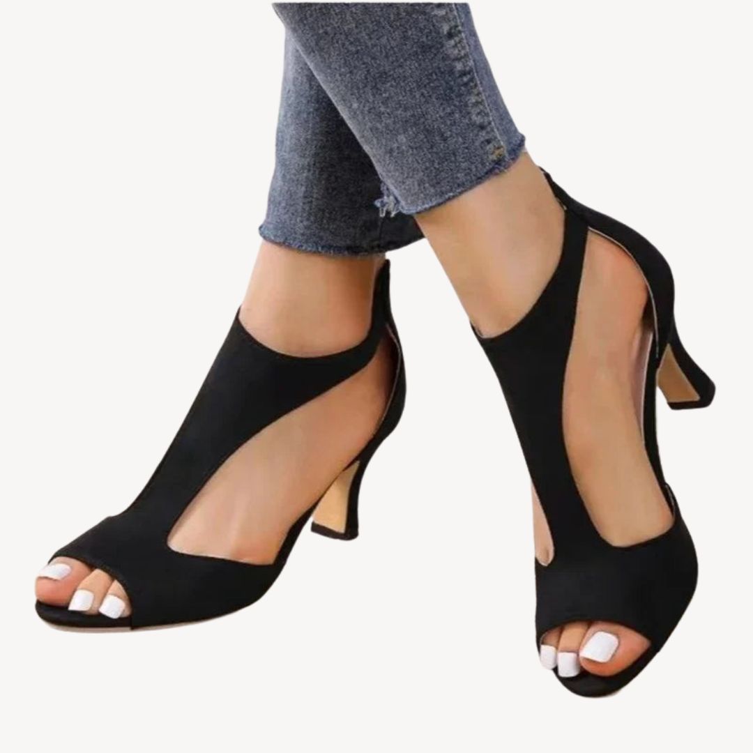 Womens Orthopedic Heels Suede Ergonomic Design