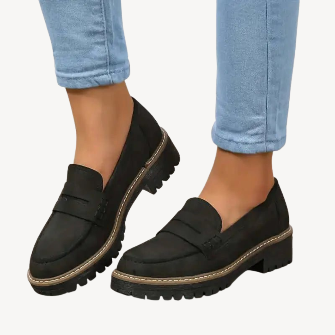 Womens Orthopedic Loafers Chunky Sole Comfortable Fit