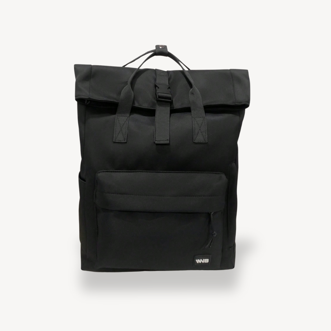 Womens Roll Top Backpack Polyester Durable - BritishMode