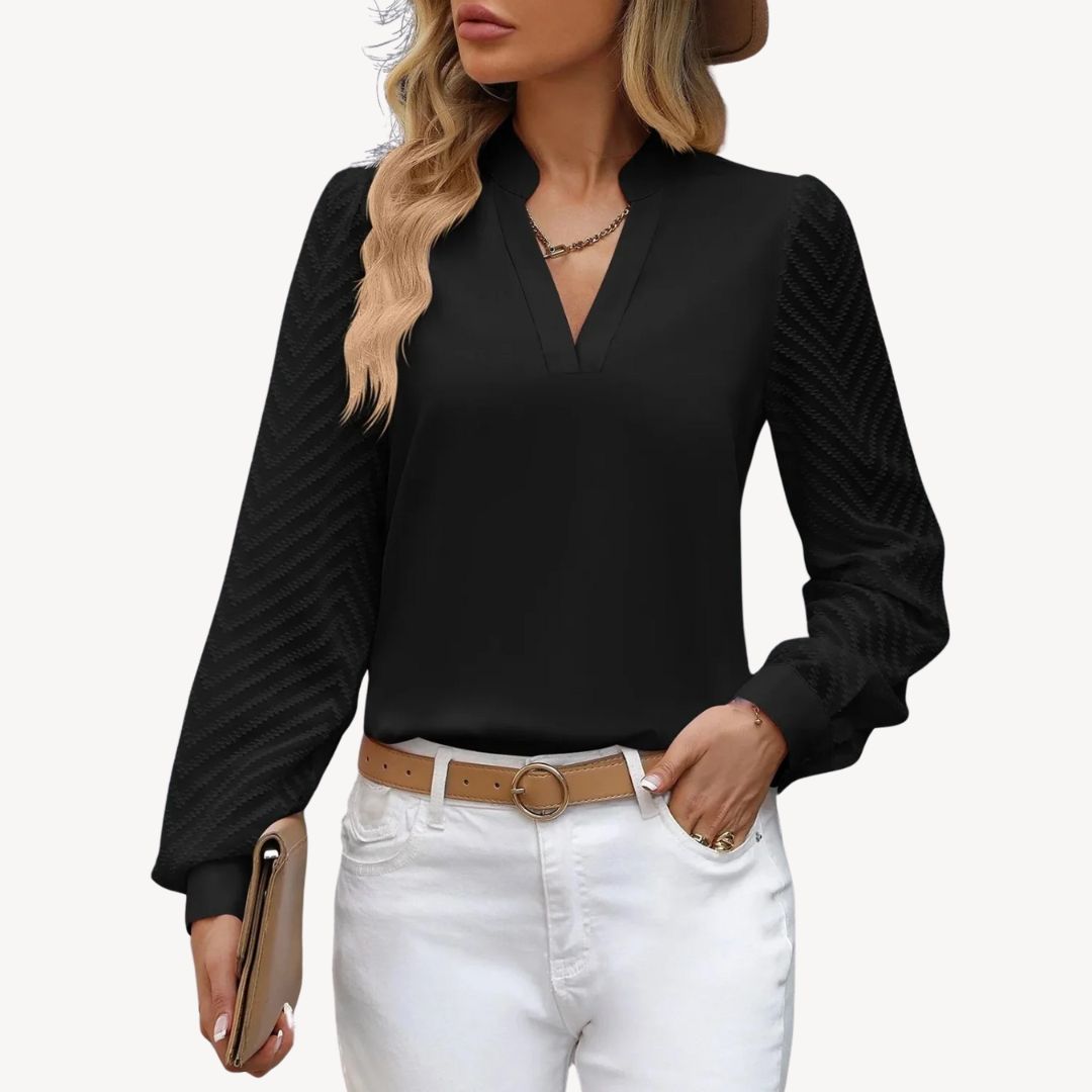Womens Blouse Polyester Long Sleeve Regular Fit - BritishMode