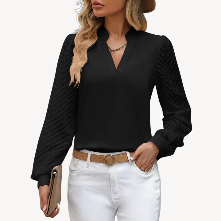 Womens Blouse Polyester Long Sleeve Regular Fit - BritishMode