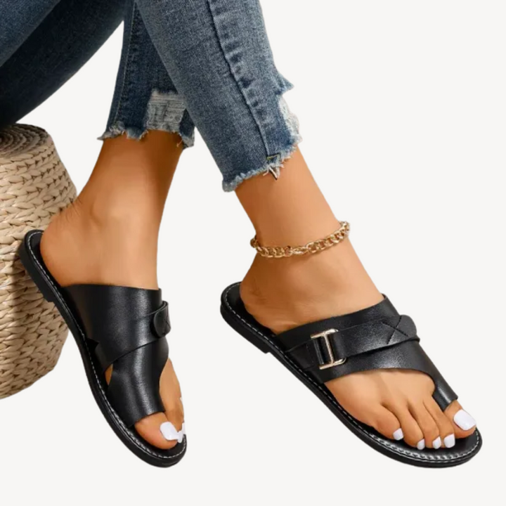 Womens Orthopedic Slide Sandals Adjustable Strap - BritishMode