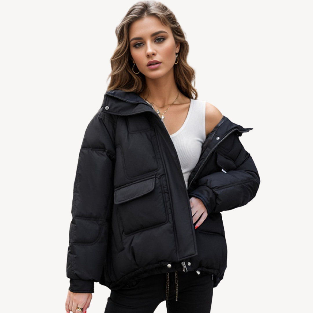Womens Puffer Jacket Insulated Warm Fit - BritishMode