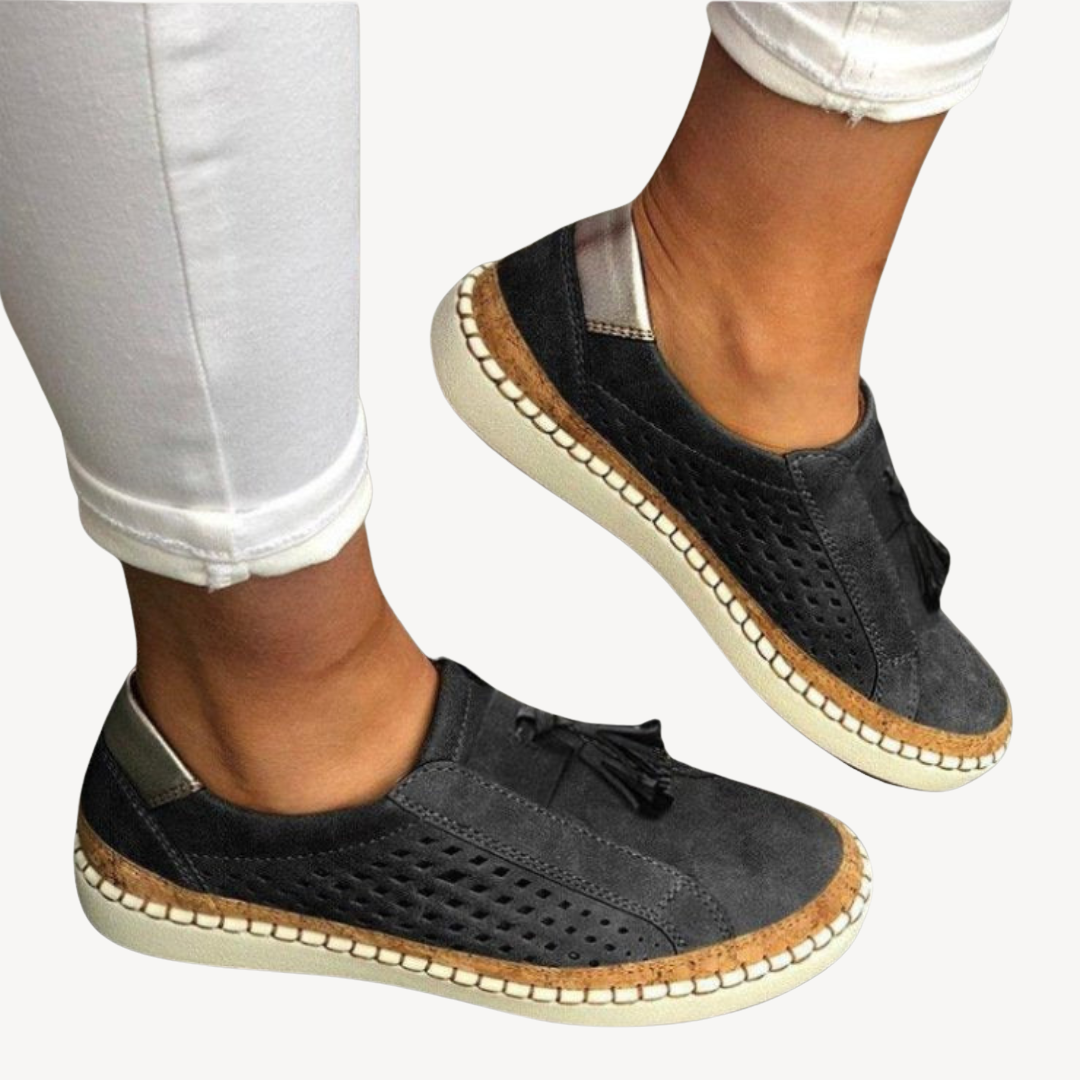 Womens Orthopedic Loafers Suede Comfortable Fit - BritishMode