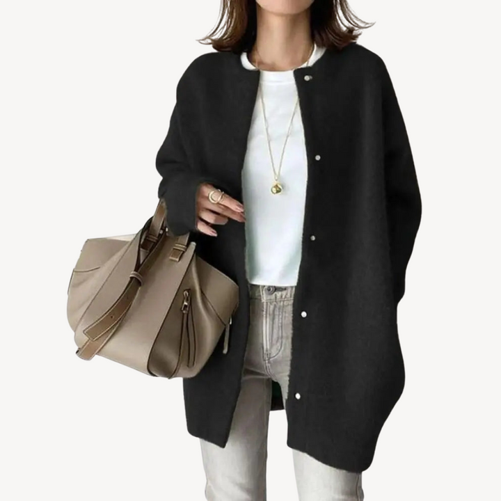 Womens Wool Cardigan Button-Down Fit