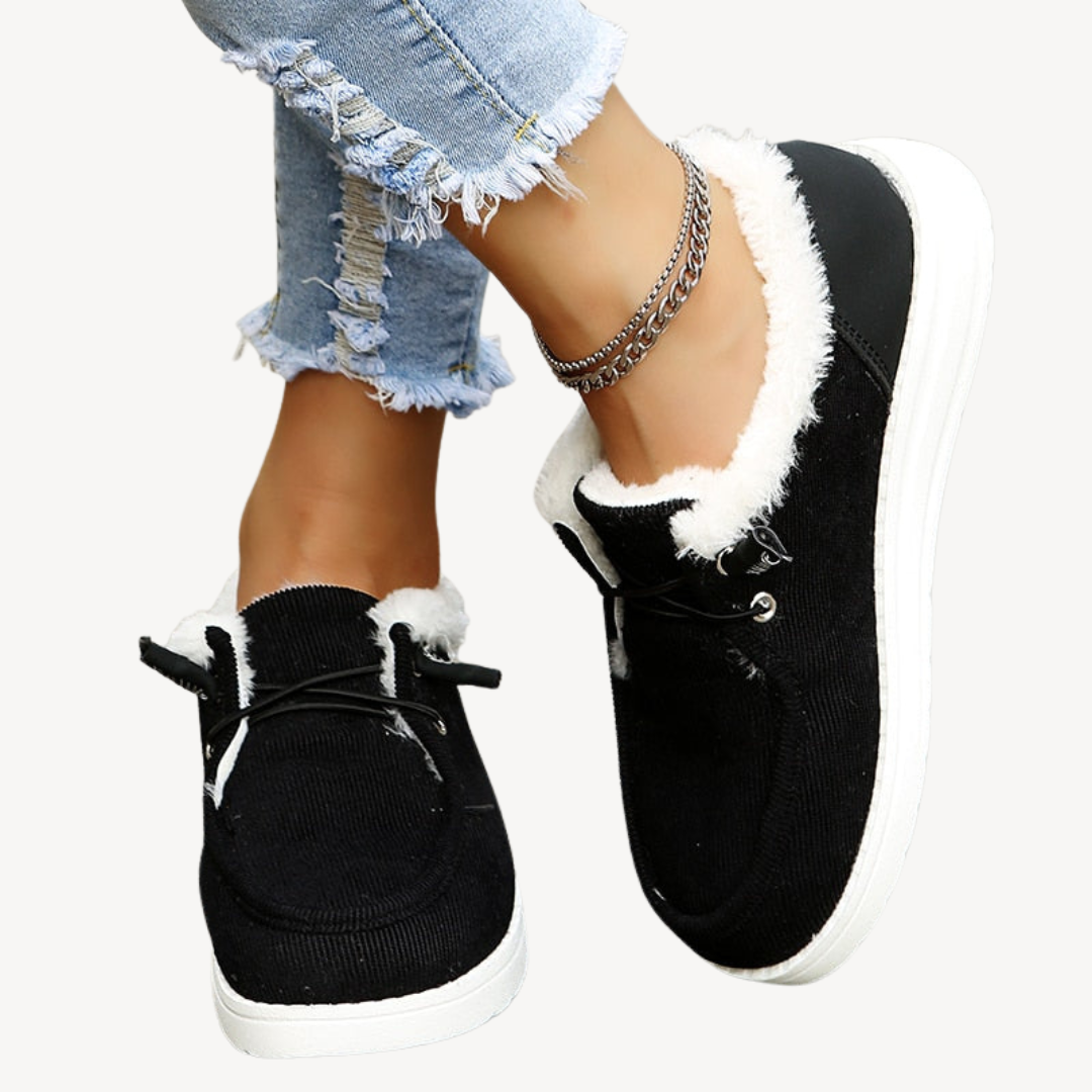 Womens Orthopedic Slip-On Shoes with Fleece Lining