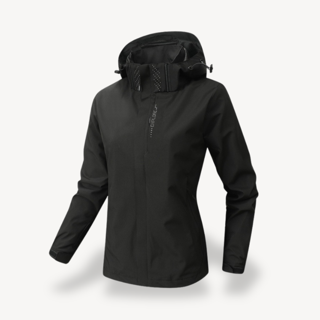 Womens Hiking Jacket Water-Resistant Windbreaker Fit - BritishMode