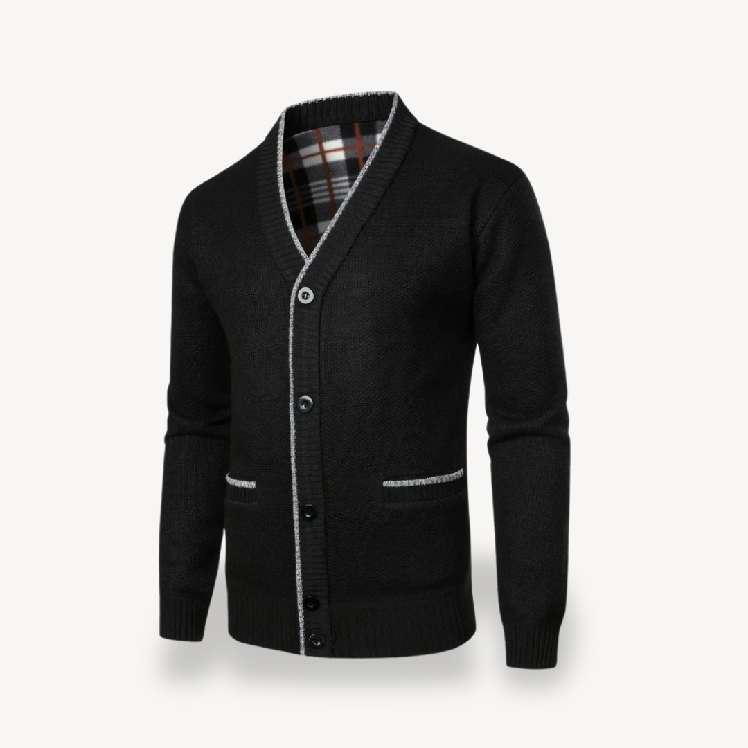Mens Cardigan Button-Front Knitwear Classic Fit