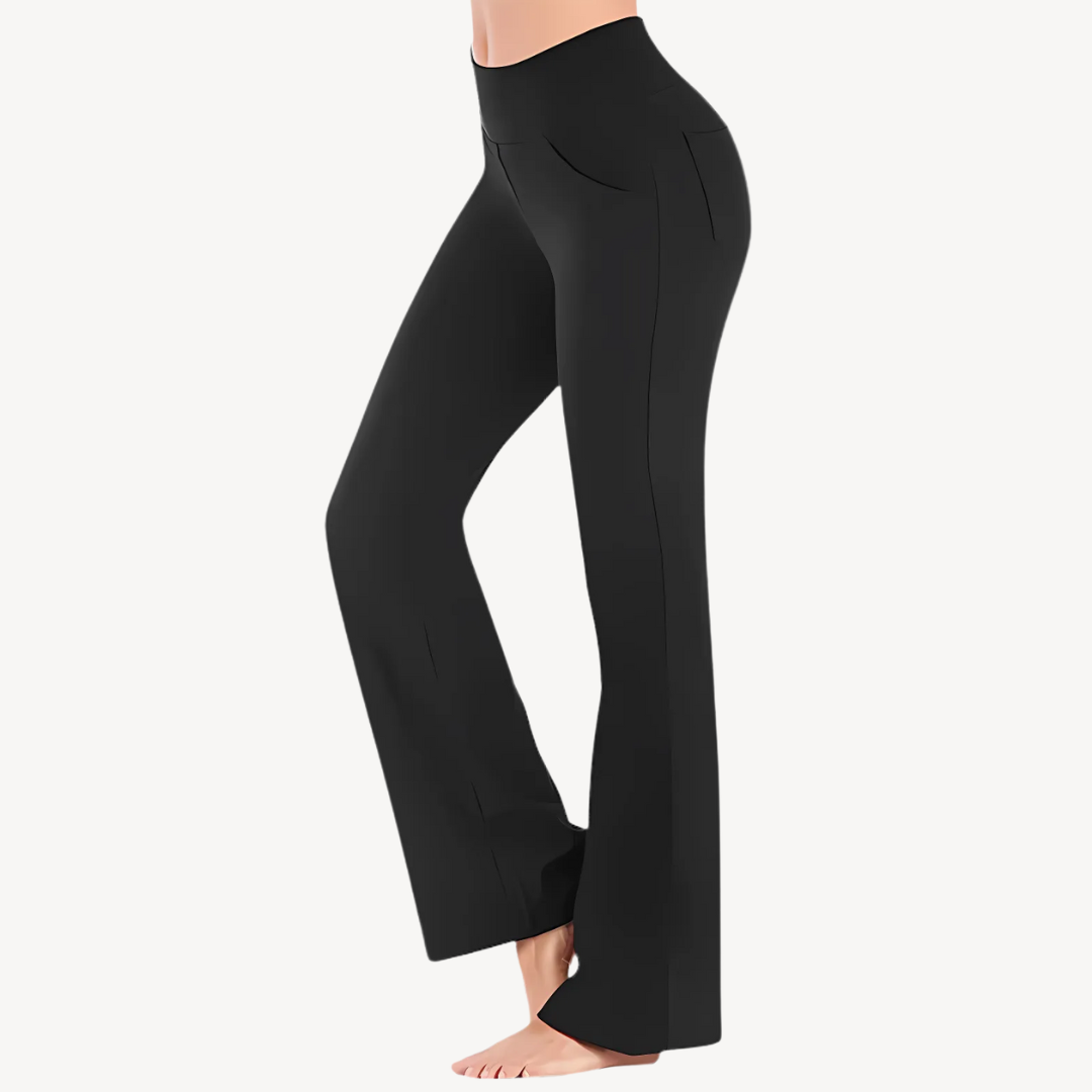 Womens High-Waisted Stretch Pants Slim Fit - BritishMode