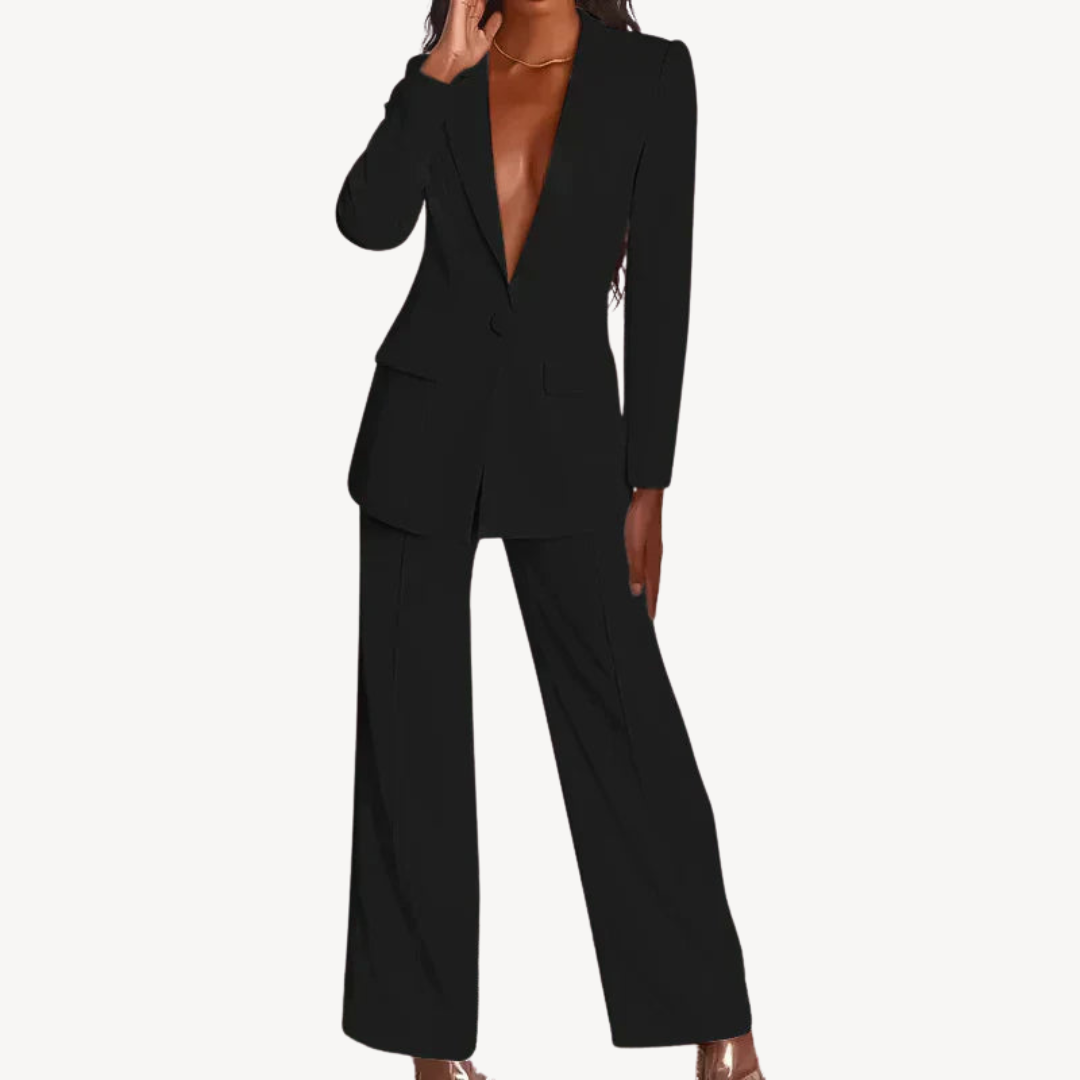 Womens Blazer and Pants Set Tailored Fit - BritishMode