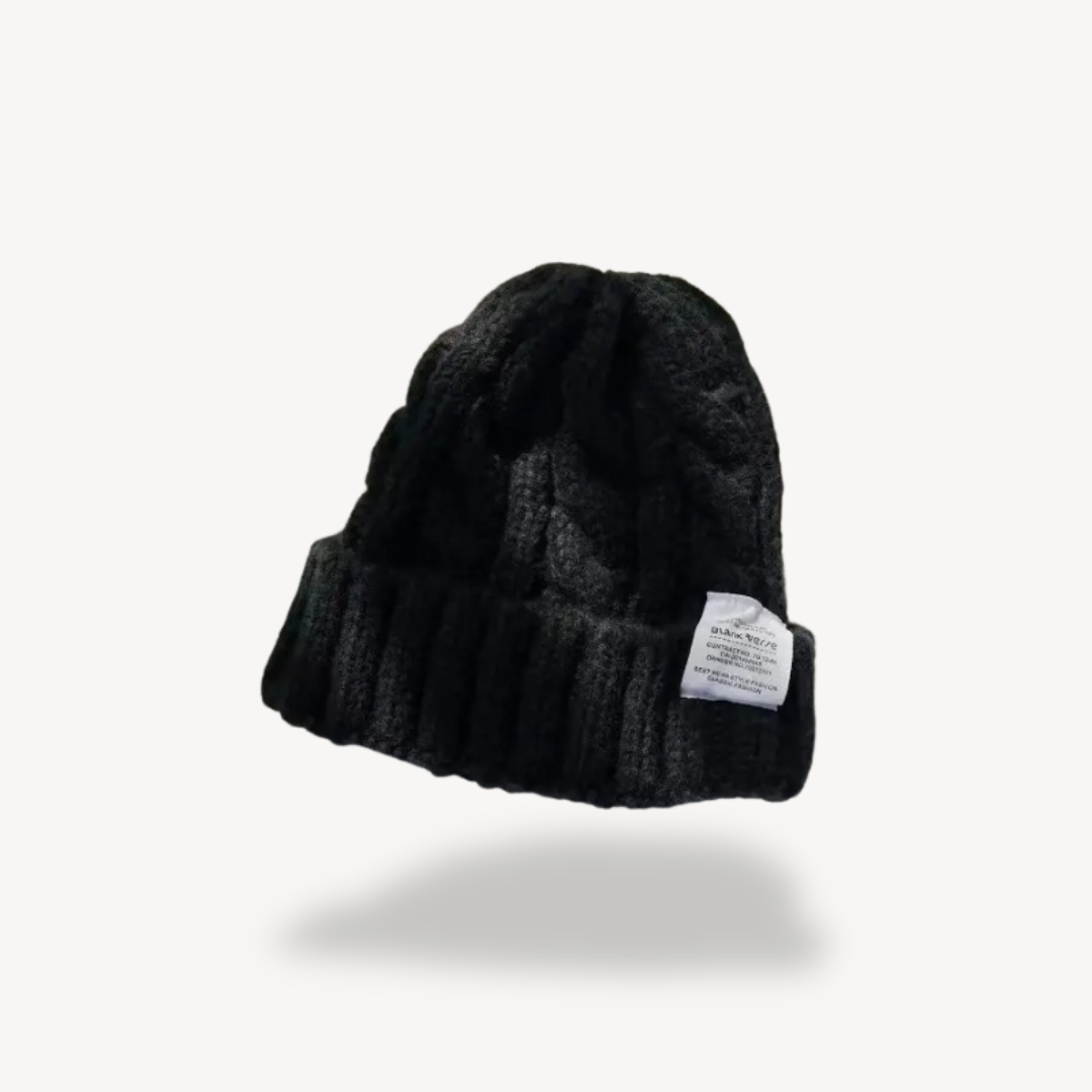 Womens Cable Knit Beanie Wool Blend Soft Fit