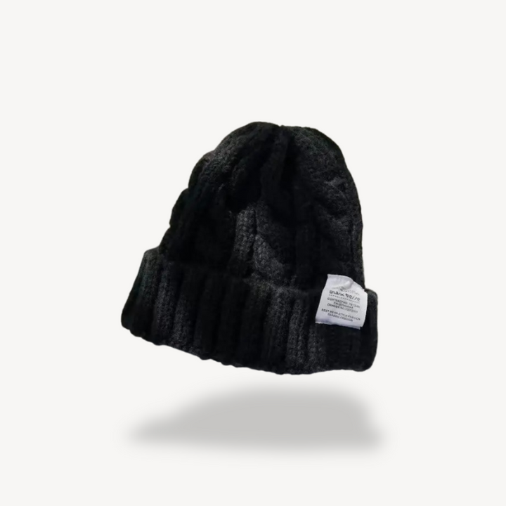 Womens Cable Knit Beanie Wool Blend Soft Fit