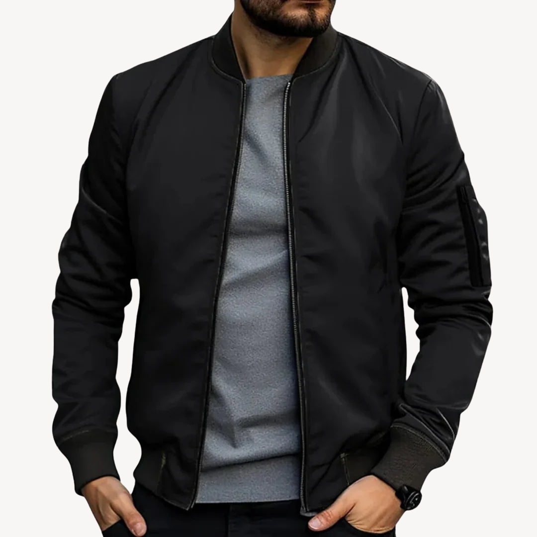 Mens Bomber Jacket Lightweight Nylon Fit