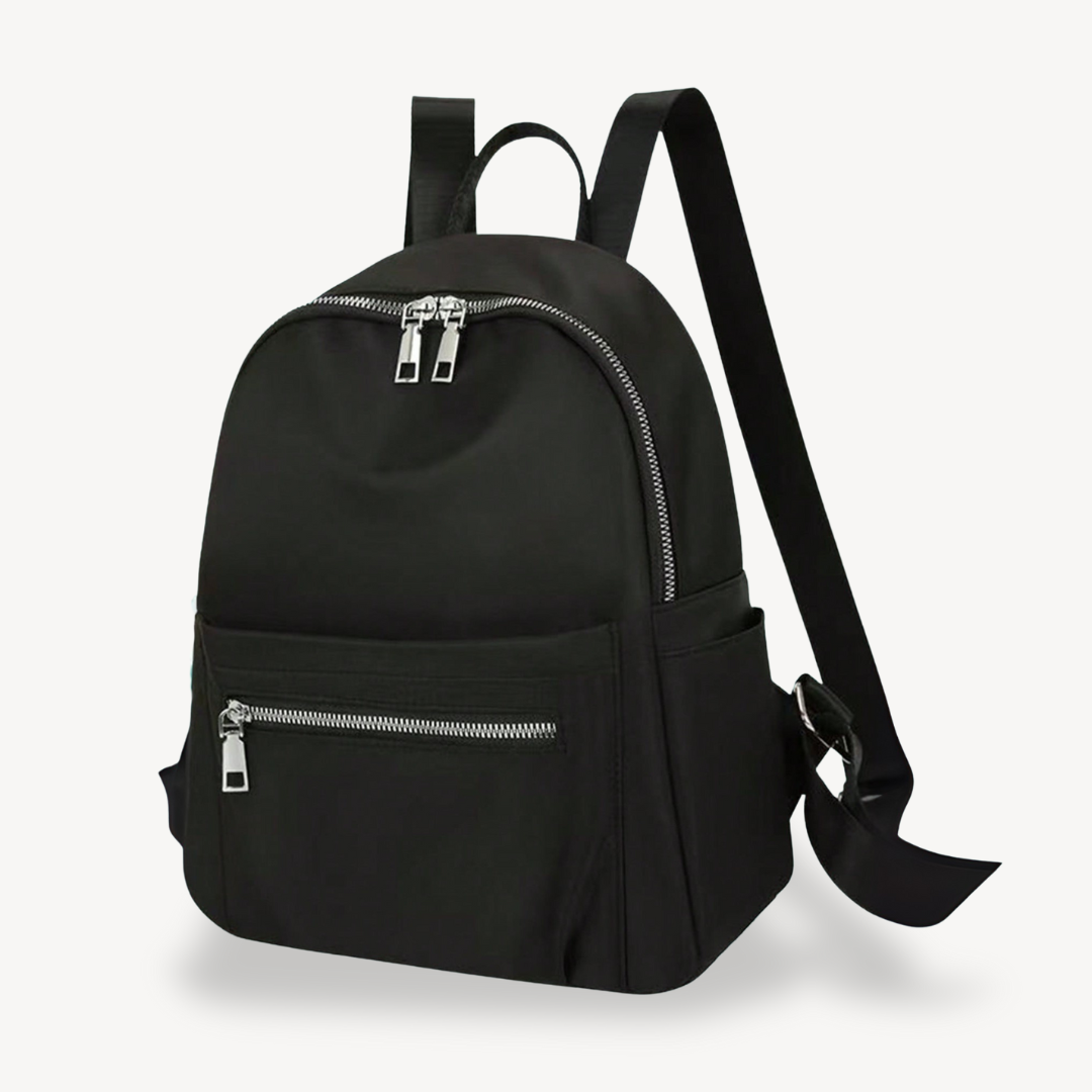 Womens Quilted Nylon Backpack Adjustable Straps