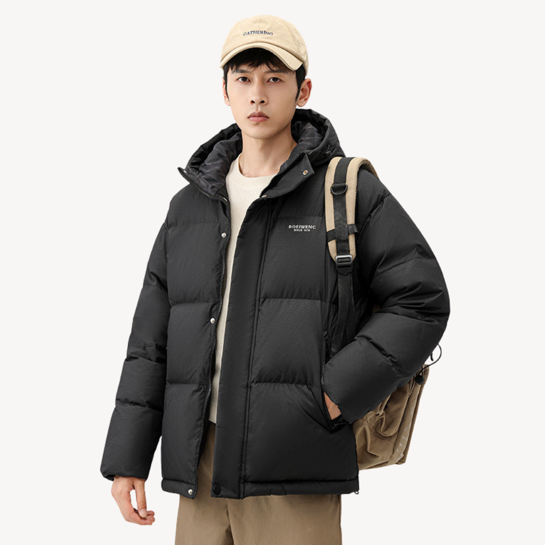 Mens Puffer Jacket Nylon Padded Fit