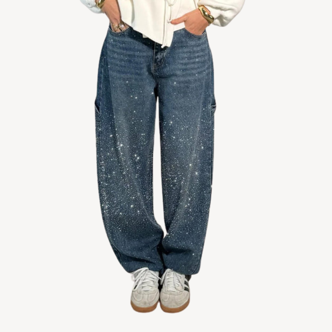 Womens Cargo Jeans Relaxed Fit Durable Cotton - BritishMode