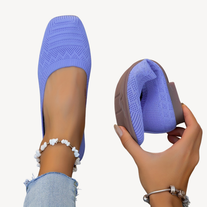 Womens Orthopedic Flats Square Toe Comfortable Fit