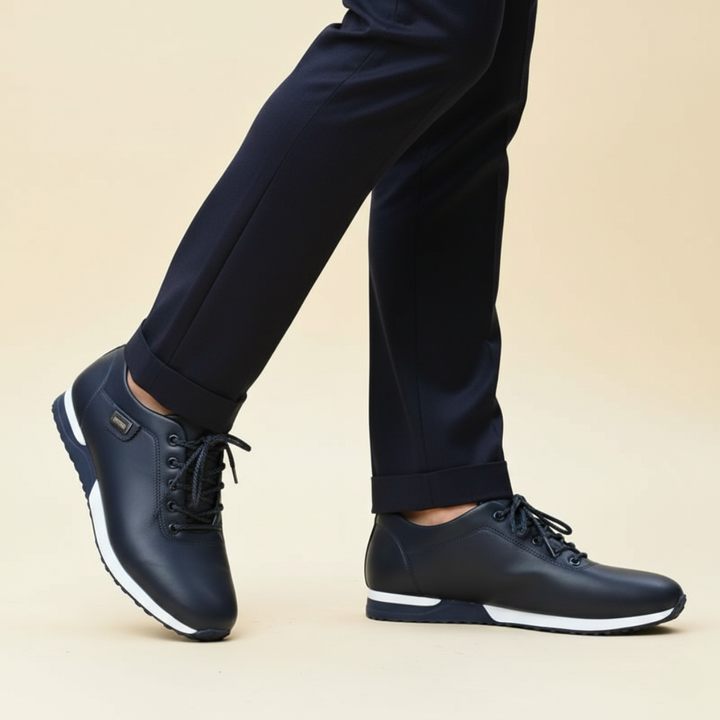 Mens Orthopedic Leather Sneakers Comfortable Fit