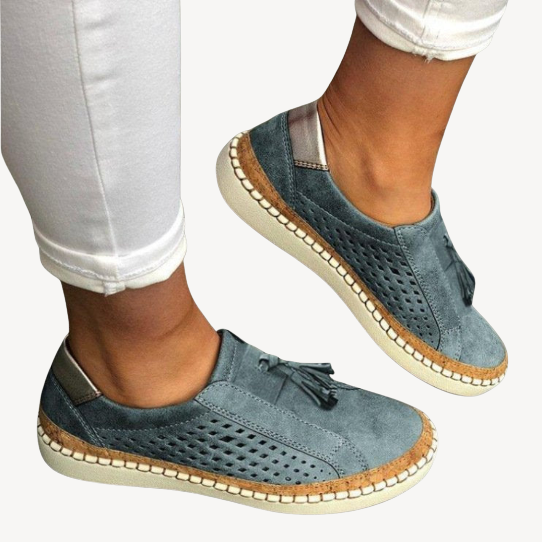 Womens Orthopedic Loafers Suede Comfortable Fit