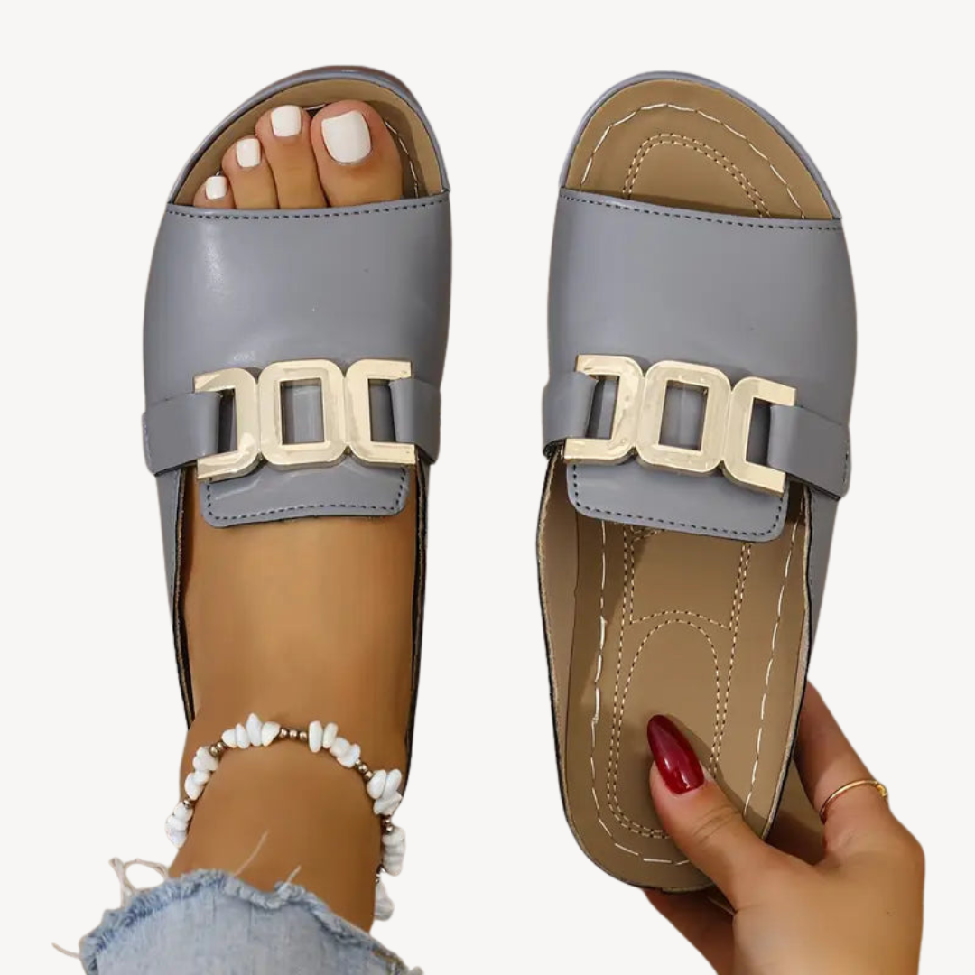Womens Sandals Open-Toe Buckle Strap