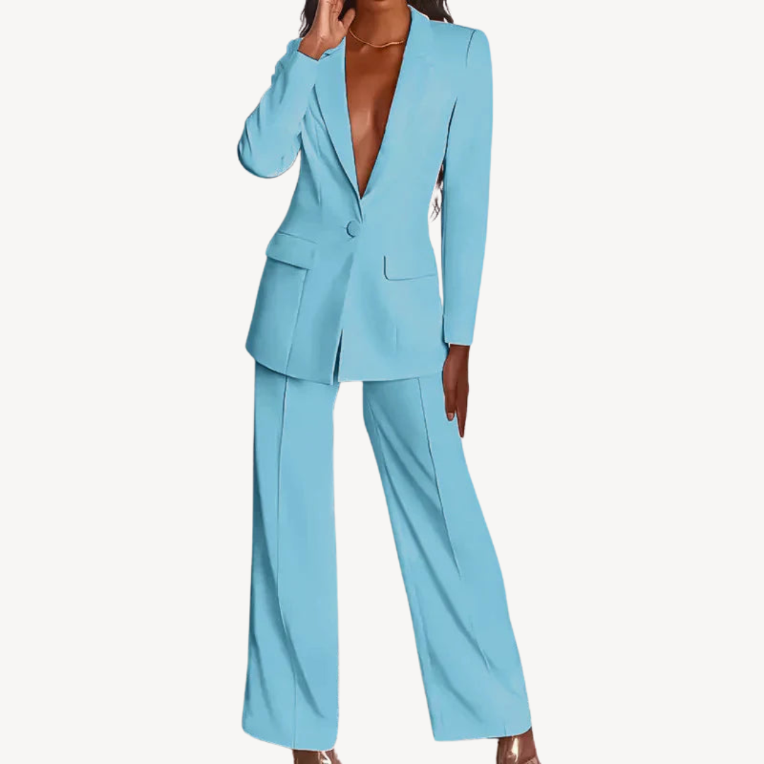 Womens Blazer and Pants Set Tailored Fit