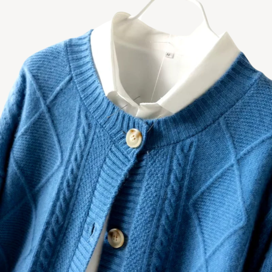 Womens Knit Cardigan Button-Front Regular Fit